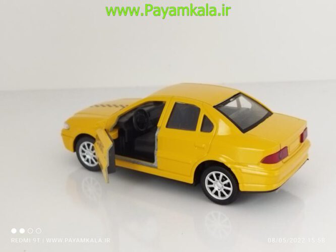 ماشین فلزی اسباب بازی سمند (کد 1505) تاکسی زرد