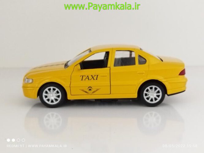 ماشین فلزی اسباب بازی سمند (کد 1505) تاکسی زرد