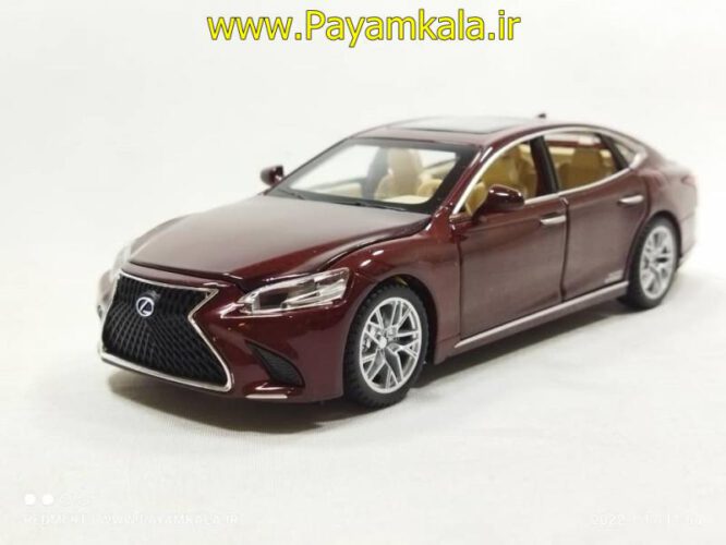 اسباب بازی ماشین فلزی لکسوس (LEXUS CHEZHI) زرشکی