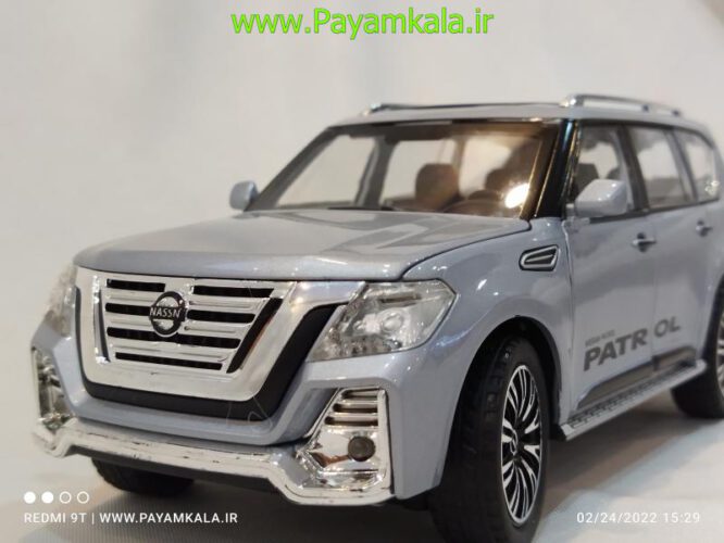 ماکت نیسان پاترول (NISSAN PATROL 1.24 CHIMEI)(328-8M) نقره ای