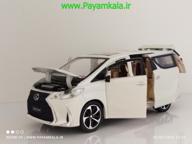 ماشین فلزی ون لکسوس (LEXUS LM300H)(CHEZHI 1:24) سفید