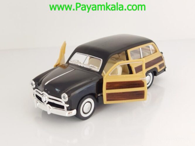 ماکت ماشین اسباب بازی فلزی فورد (FORD WOODY WAGON 1949 BY KINSMART) مشکی