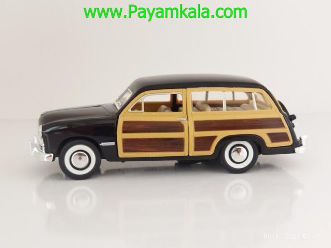 ماکت ماشین اسباب بازی فلزی فورد (FORD WOODY WAGON 1949 BY KINSMART) مشکی