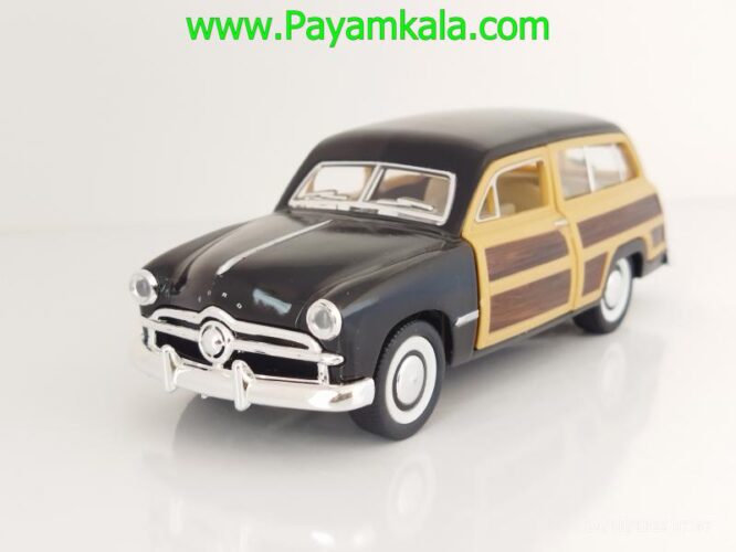 ماکت ماشین اسباب بازی فلزی فورد (FORD WOODY WAGON 1949 BY KINSMART) مشکی