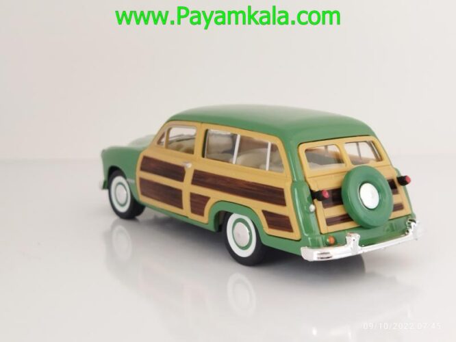 ماکت ماشین اسباب بازی فلزی فورد (FORD WOODY WAGON 1949 BY KINSMART) سبز