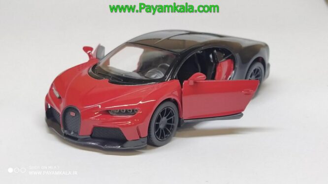 ماکت بوگاتی شیرون کینزمارت (BUGATTI CHIRON KINSMART) قرمز