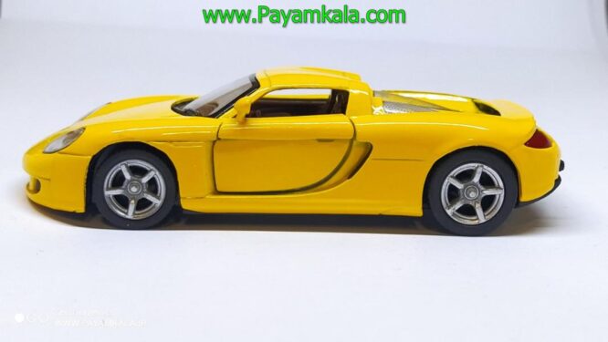 ماشین فلزی پورشه کررا (PORSCHE CARRERA GT KINSMART) زرد