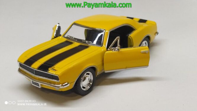 ماشین فلزی شورلت کامارو (CHEVROLET CAMARO Z/28 1967 KINSMART) زرد