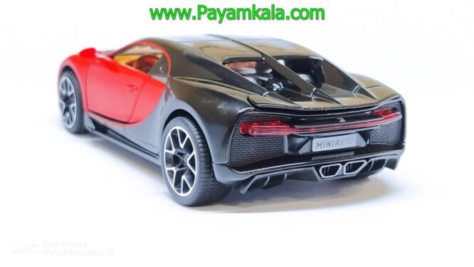 ماشین فلزی بوگاتی شیرون (BUGATTI CHIRON MINIAUTO) قرمز