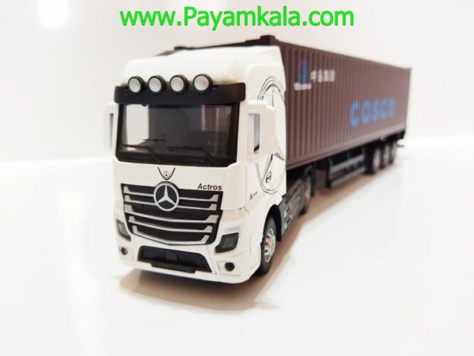 ماکت تریلی بنز آکتروس کانتینردار (ACTROS-JG2602) سفید