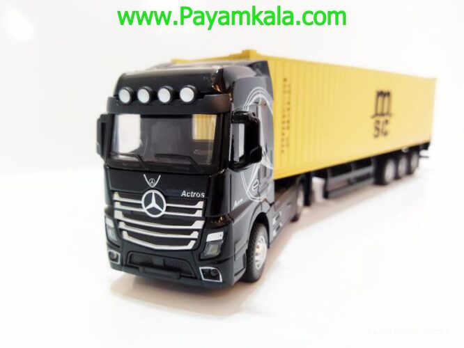 ماکت تریلی بنز آکتروس کانتینردار (ACTROS-JG2602) مشکی