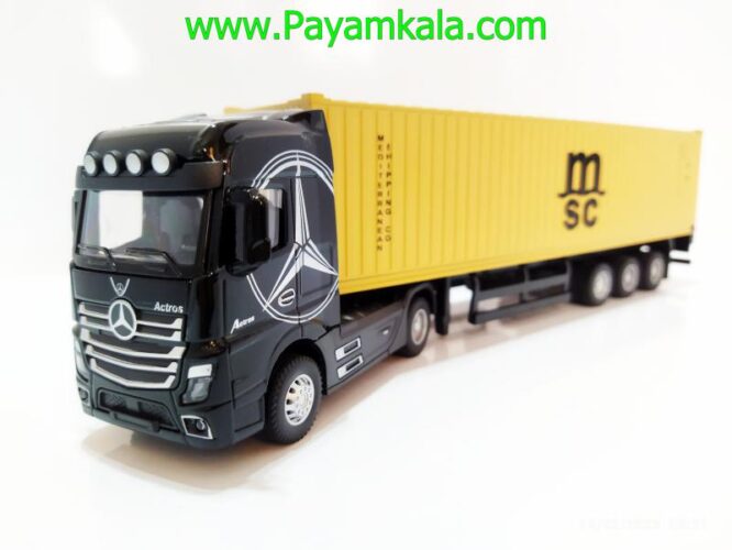 ماکت تریلی بنز آکتروس کانتینردار (ACTROS-JG2602) مشکی