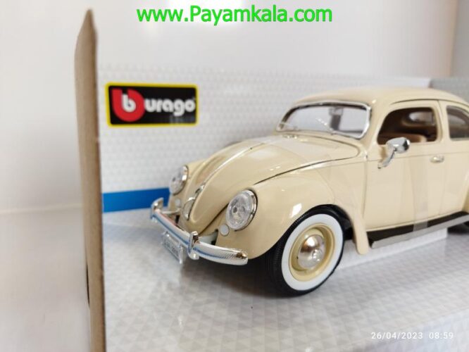 ماکت فولکس قورباغه (1:18)(VOLKSWAGEN KAFER-BEETLE 1955) کرم