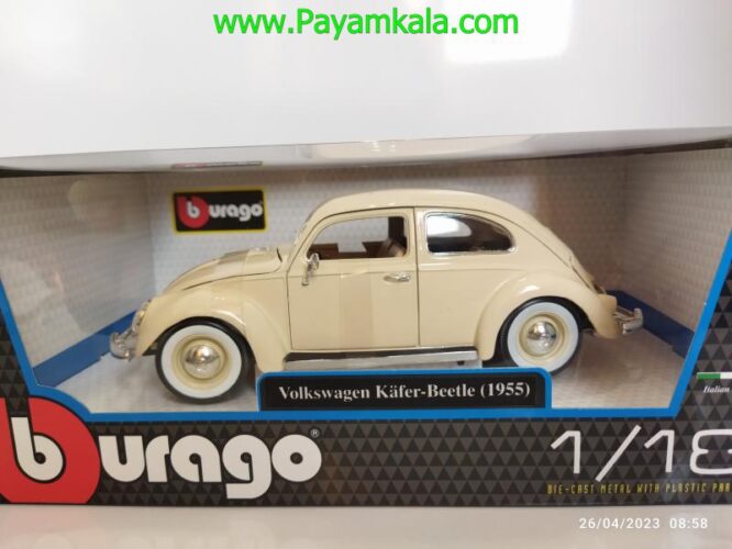 ماکت فولکس قورباغه (1:18)(VOLKSWAGEN KAFER-BEETLE 1955) کرم