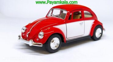 ماشین فلزی فولکس کینزمارت (1967 VOLKSWAGEN BEETLE) قرمز-سفید