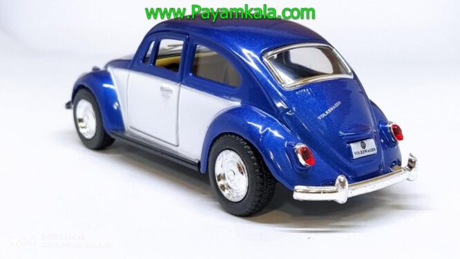 ماشین فلزی فولکس کینزمارت (1967 VOLKSWAGEN BEETLE) آبی-سفید