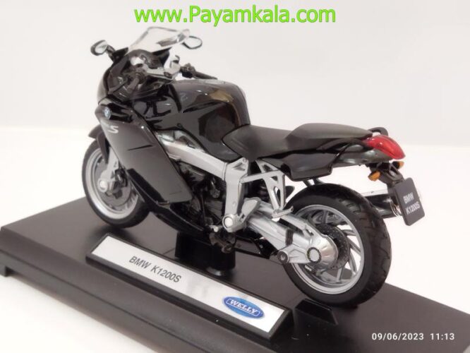 ماکت فلزی موتورسیکلت ب ام و (BMW K1200S BY WELLY)(1/18)