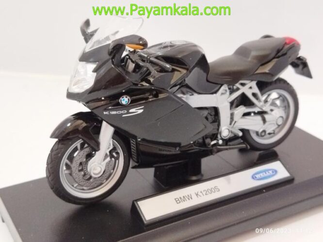 ماکت فلزی موتورسیکلت ب ام و (BMW K1200S BY WELLY)(1/18)