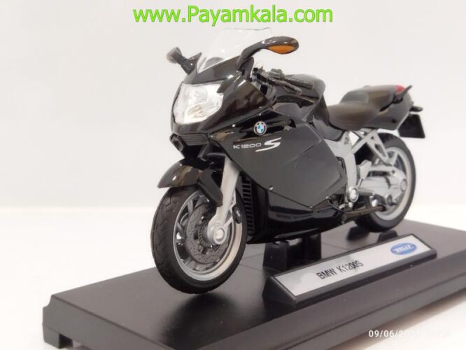 ماکت فلزی موتورسیکلت ب ام و (BMW K1200S BY WELLY)(1/18)