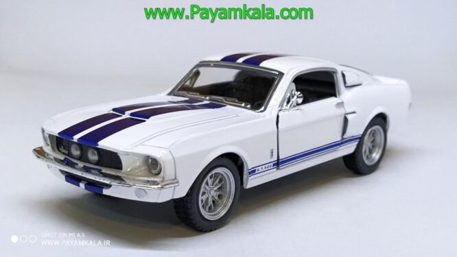 ماشین فلزی شلبی کینزمارت (KINSMART)(1967 SHELBY GT-500 1:38) سفید