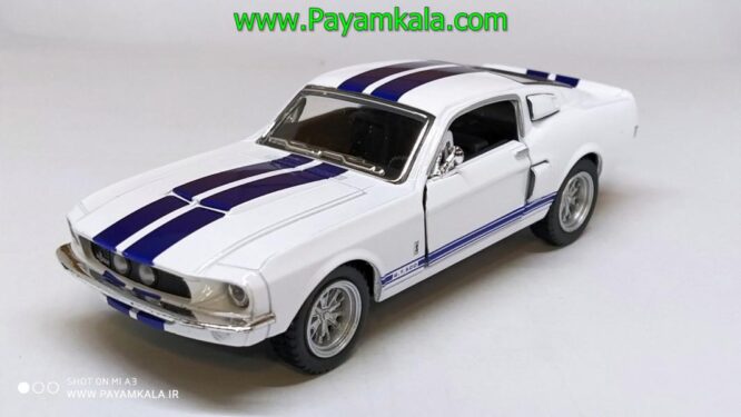 ماشین فلزی شلبی کینزمارت (KINSMART)(1967 SHELBY GT-500 1:38) سفید