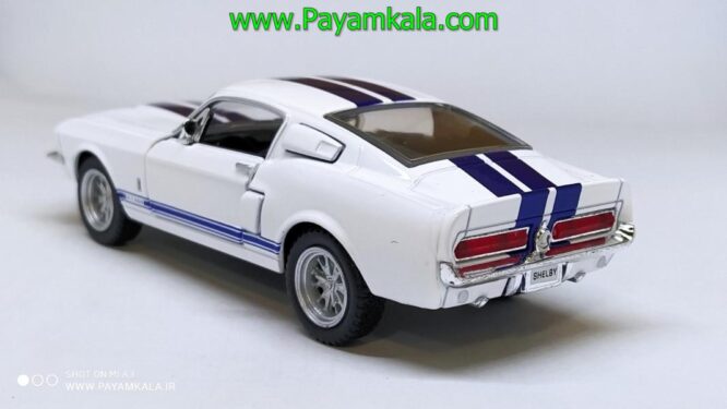 ماشین فلزی شلبی کینزمارت (KINSMART)(1967 SHELBY GT-500 1:38) سفید