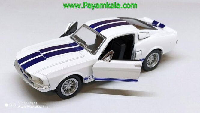 ماشین فلزی شلبی کینزمارت (KINSMART)(1967 SHELBY GT-500 1:38) سفید