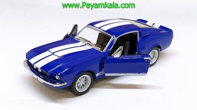 ماشین فلزی شلبی کینزمارت (KINSMART)(1967 SHELBY GT-500 1:38) آبی