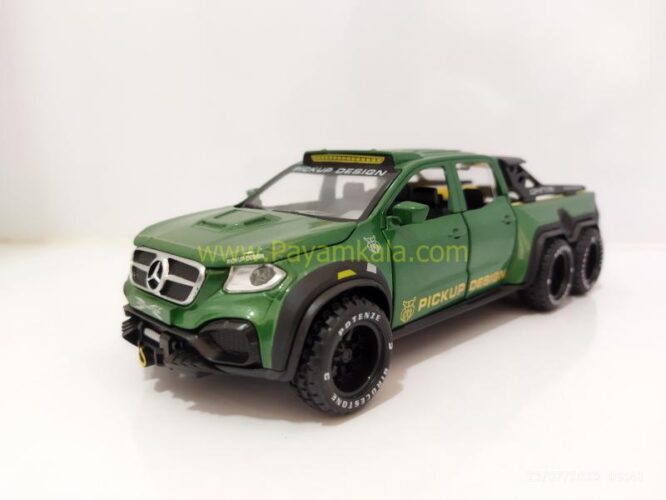 (جعبه دار) بنز پیکاپ شش چرخ (BENZ CHIMEI 1:28)(M305) سبز