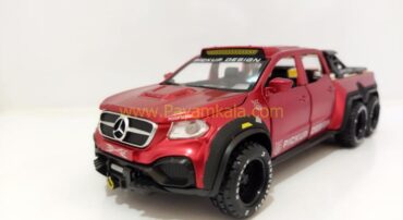 (جعبه دار) بنز پیکاپ شش چرخ (BENZ CHIMEI 1:28)(M305) قرمز