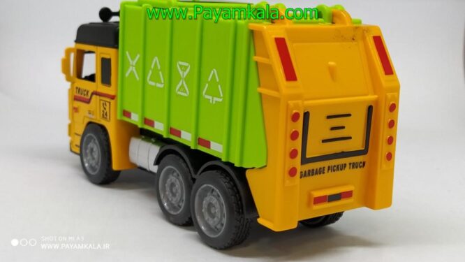 کامیون حمل زباله (W9608) زرد-سبز