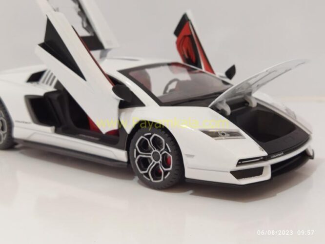 ماکت لامبورگینی کانتاش (LAMBORGHINI COUNTACH 2021 JLF)(1:24) سفید