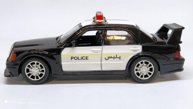 ماشین فلزی بنز پلیس (E230-W124)(3382YT) مشکی