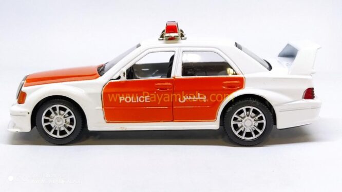 ماشین فلزی بنز پلیس (E230-W124)(3382YT) نارنجی