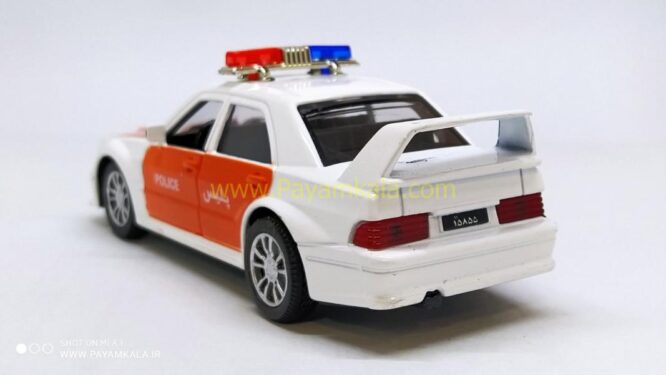 ماشین فلزی بنز پلیس (E230-W124)(3382YT) نارنجی