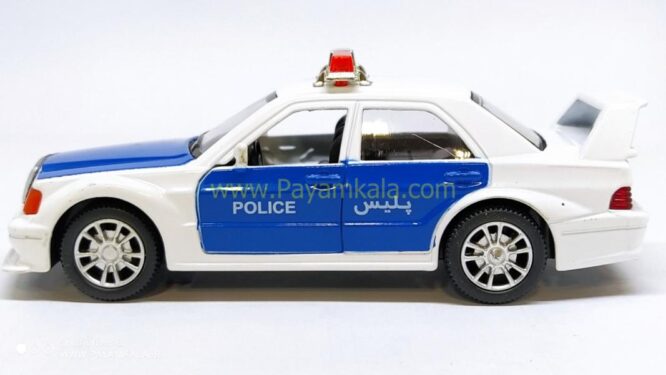 ماشین فلزی بنز پلیس (E230-W124)(3382YT) آبی