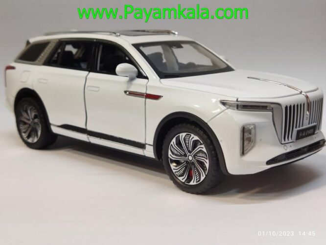 ماکت شاسی بلند هونگچی (HONGQI EHS9 CHEZHI)(1:24) سفید