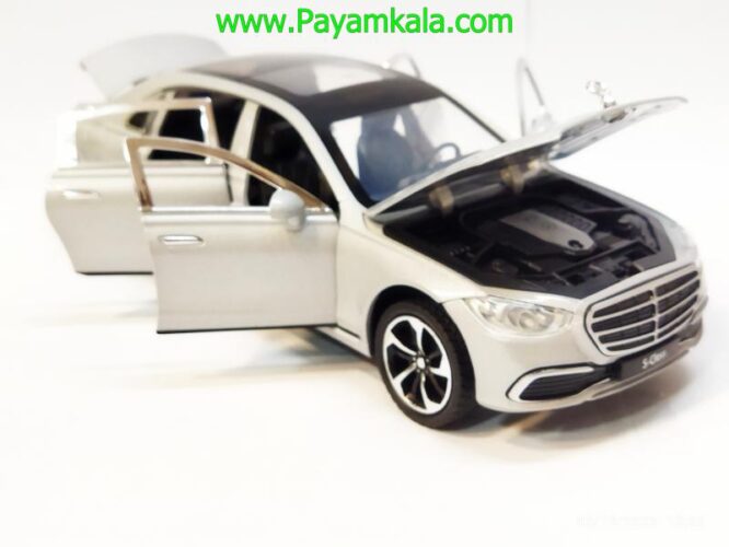 ماشین فلزی مرسدس بنز اس کلاس (BENZ S-CLASS)(1:24) نقره ای