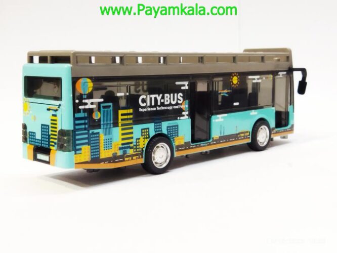 ماشین اسباب بازی فلزی اتوبوس دوطبقه (CITY BUS)(YD630A) سبز