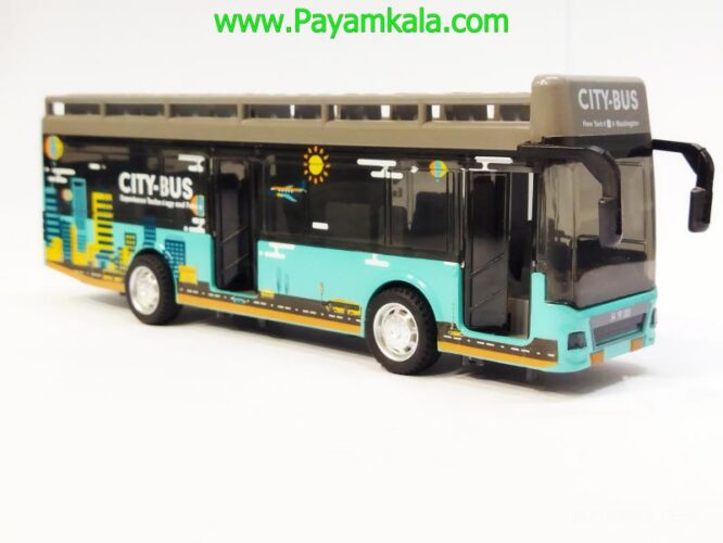 ماشین اسباب بازی فلزی اتوبوس دوطبقه (CITY BUS)(YD630A) سبز