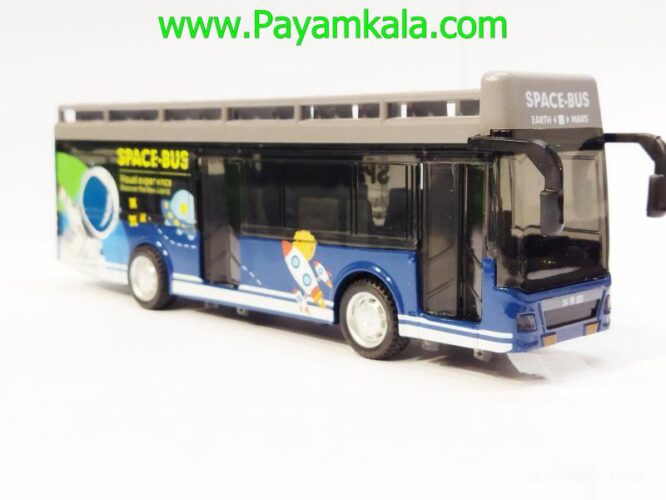 ماشین اسباب بازی فلزی اتوبوس دوطبقه (CITY BUS)(YD630A) آبی تیره