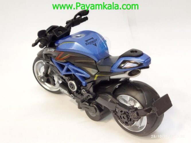 اسباب بازی موتورسیکلت فلزی (KAISAR) آبی