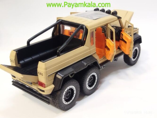 ماکت مرسدس بنز وانت (1:20)(MERCEDES-BENZ G63 AMG 6X6) خاکی