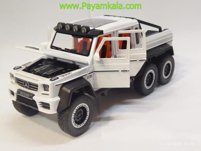 ماکت مرسدس بنز وانت (1:20)(MERCEDES-BENZ G63 AMG 6X6) سفید