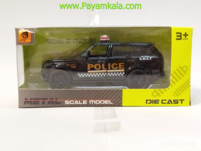 Police ranger toy car with three doors (3642D) black