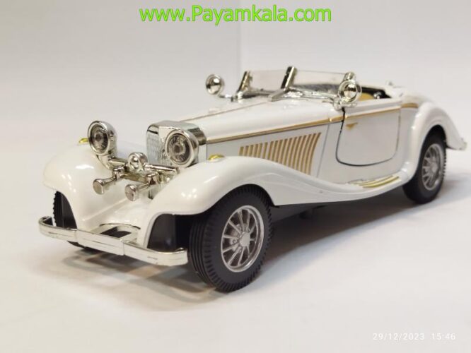 Mercedes Benz car replica (BENZ 500K 1:28) white