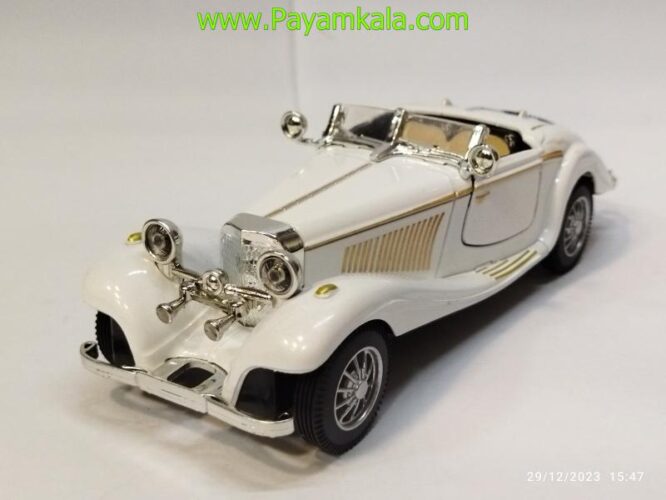 Mercedes Benz car replica (BENZ 500K 1:28) white