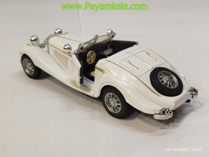 Mercedes Benz car replica (BENZ 500K 1:28) white