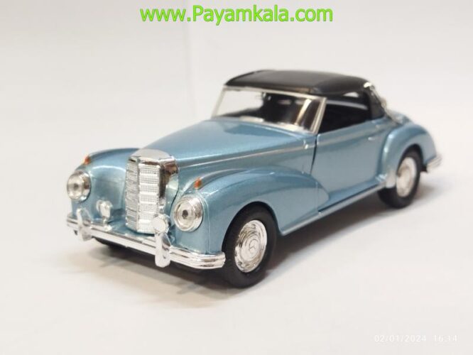 Mercedes-Benz metal car with roof (MERCEDES-BENZ 300S 1955 WELLY) blue