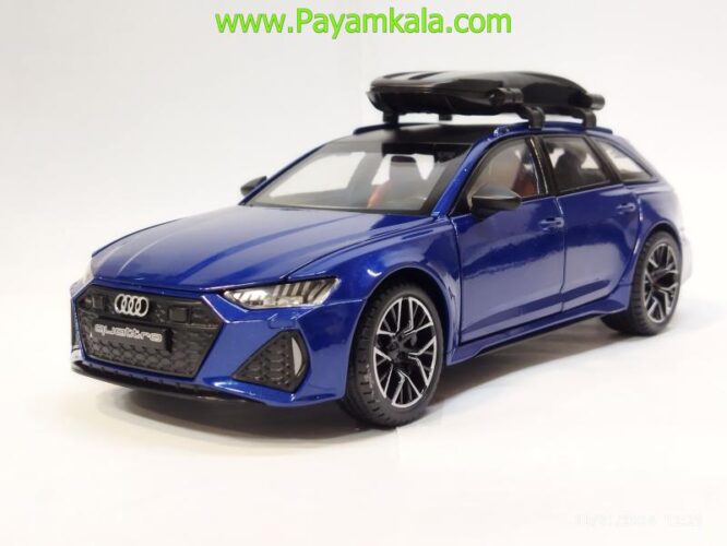 ماشین اسباب بازی آئودی (AUDI RS6 1.24 JFL)(جعبه دار) آبی